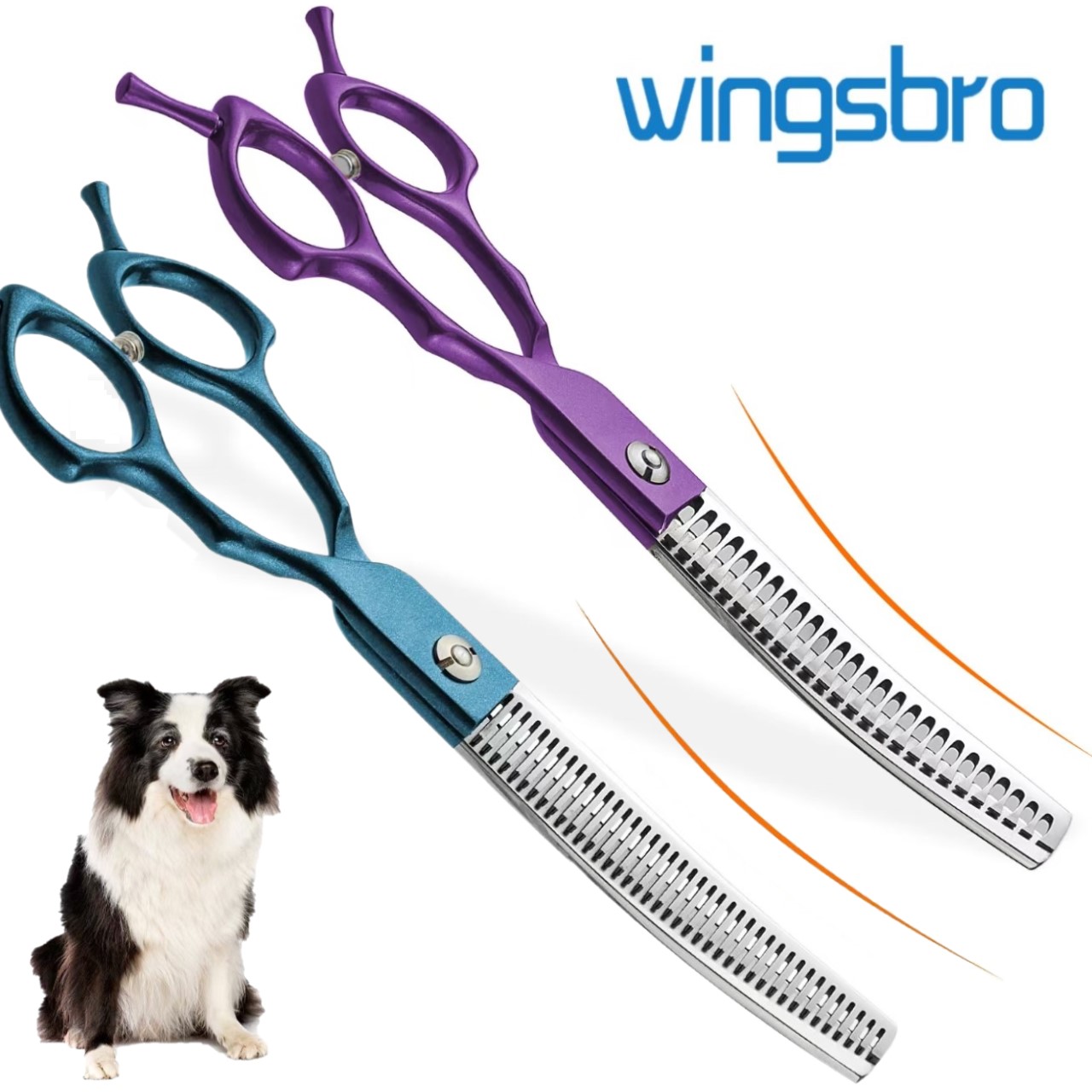 Grooming Scissors - 7 inch gebogen chunkerschaar van roestvrij