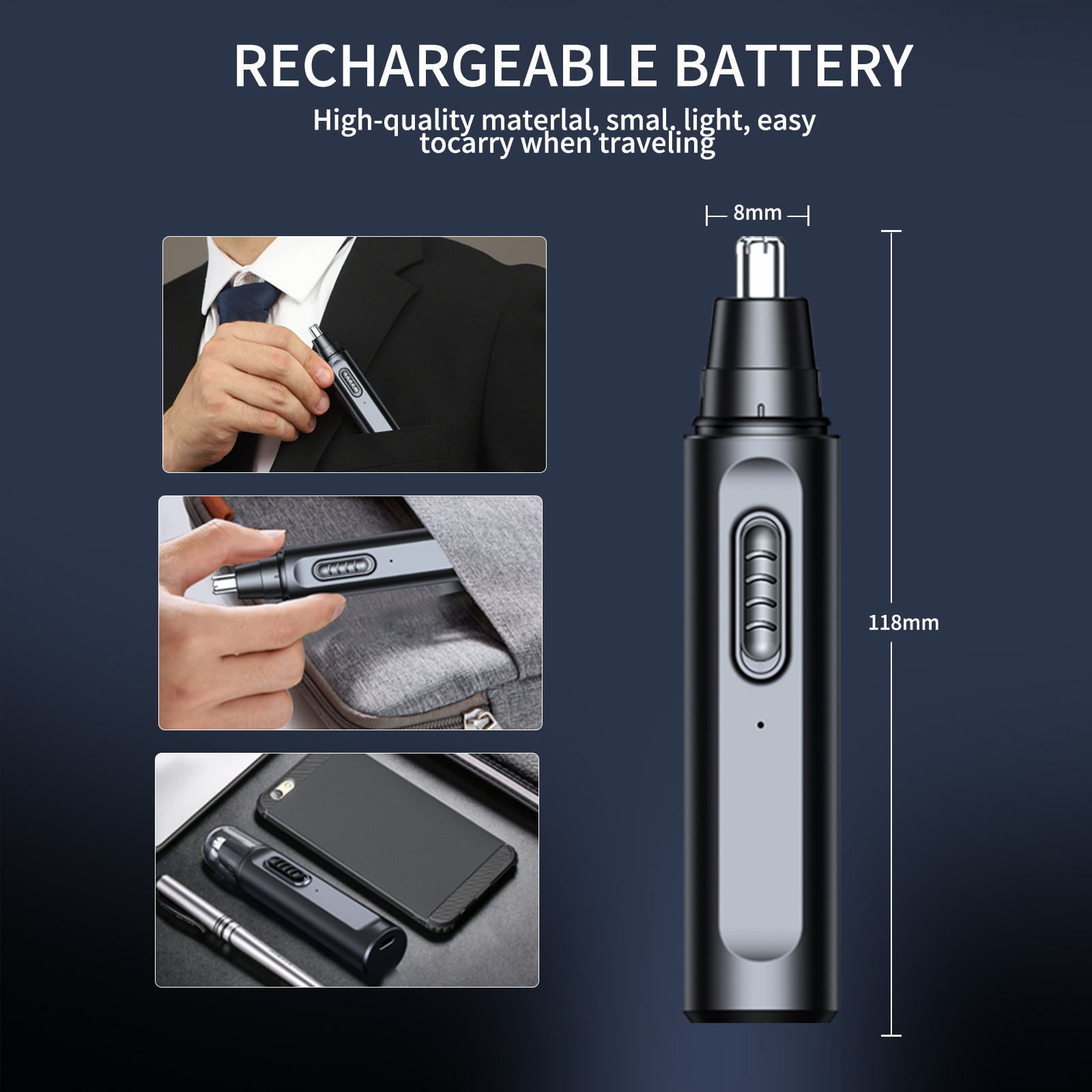 Neushaartrimmer voor mannen El - Electric Shaver Rotary recensie en prijs